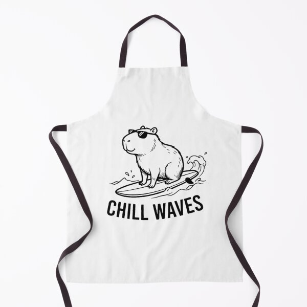 Item preview, Chill Waves Surfing Capybara Cute Sketch designed and sold by GiggleInkTees.