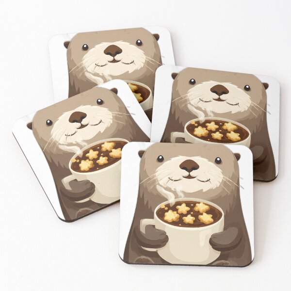 Item preview, Cozy Coffee Shop Otter designed and sold by pumsquare.