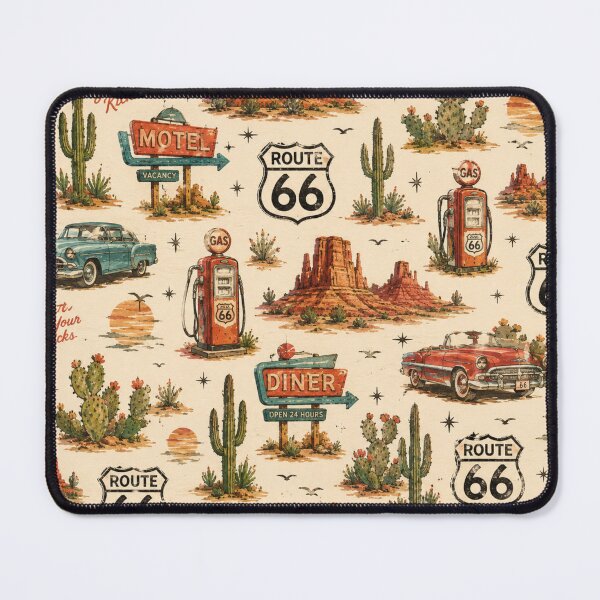 Item preview, Retro Route 66 Desert Pattern designed and sold by PamLeeDesign.
