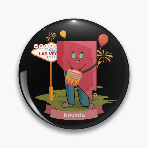 Item preview, Cute Nevada Map Character - Kawaii Las Vegas Magic Art designed and sold by Travel.Art.