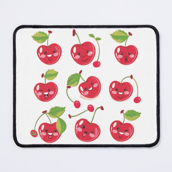 Item preview, Cute Kawaii Cherry Sticker Sheet Sweet Fruit Mascot Pack designed and sold by DesignArtist.ia.