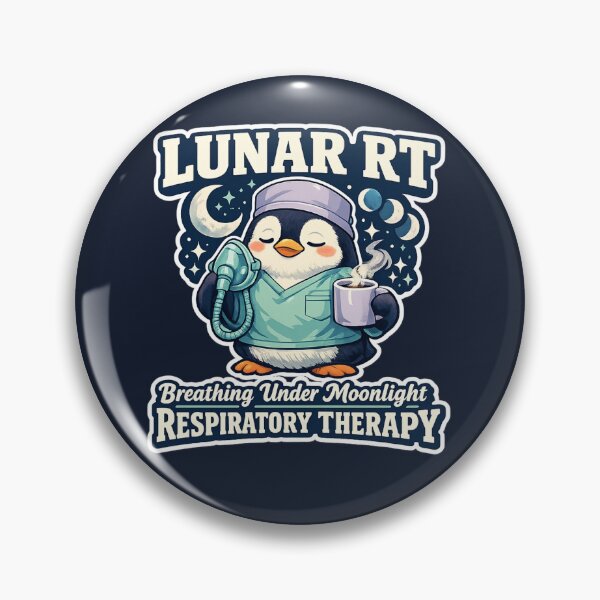 Item preview, Cute Penguin Respiratory Therapist Shirt – Lunar RT Night Shift Healthcare Mascot Retro Aesthetic Respiratory Therapy Sticker designed and sold by ClinicalHubs.