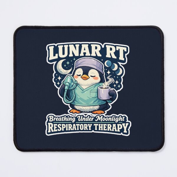Item preview, Cute Penguin Respiratory Therapist Shirt – Lunar RT Night Shift Healthcare Mascot Retro Aesthetic Respiratory Therapy Sticker designed and sold by ClinicalHubs.