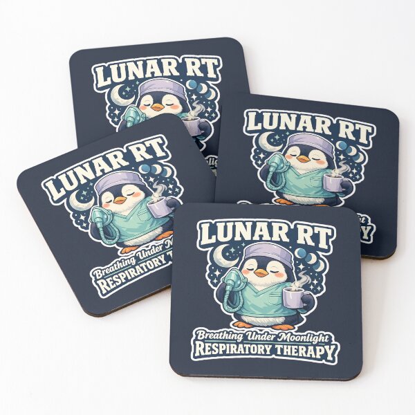 Item preview, Cute Penguin Respiratory Therapist Shirt – Lunar RT Night Shift Healthcare Mascot Retro Aesthetic Respiratory Therapy Sticker designed and sold by ClinicalHubs.