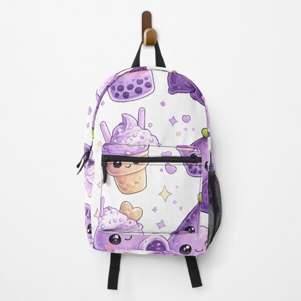 Item preview, Purple Ube Kawaii Characters Pattern designed and sold by redsharkuk.