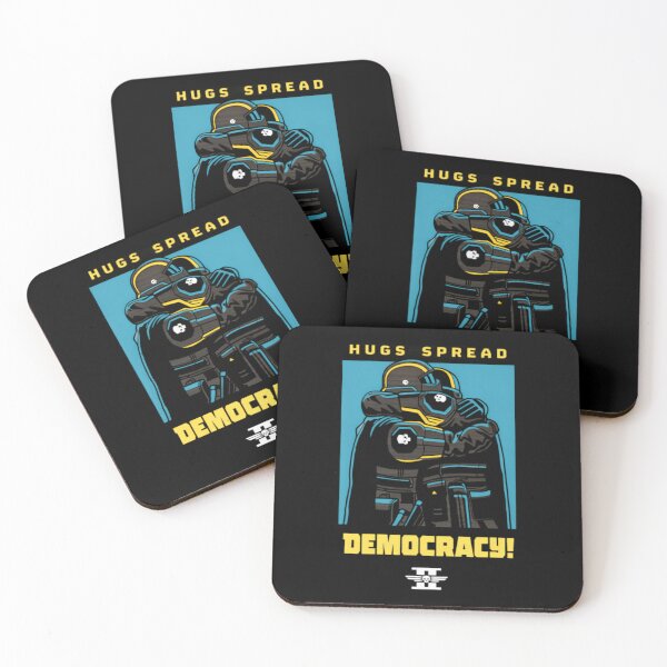Item preview, Hugs Spread Democracy Helldivers  designed and sold by MinesSticker.