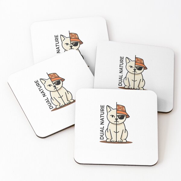 Item preview, Dual Nature Split Persona Cartoon Cat designed and sold by GiggleInkTees.