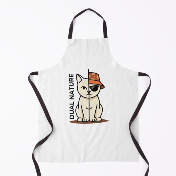 Item preview, Dual Nature Split Persona Cartoon Cat designed and sold by GiggleInkTees.