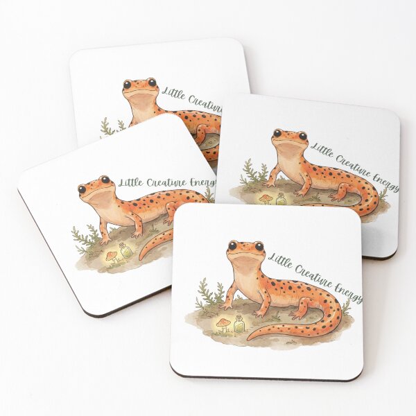 Item preview, Little Creature Energy Cute Salamander Cottagecore Art designed and sold by HoneyBreezeCo.