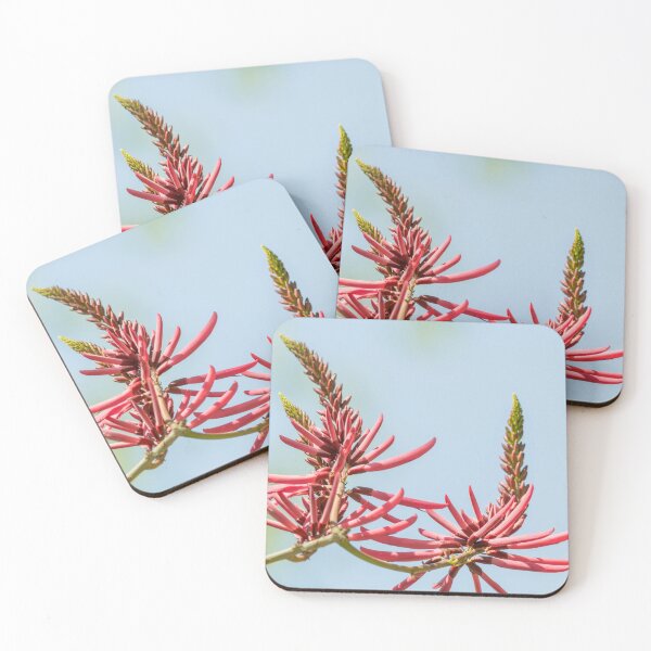 Item preview, Bright Coral Bean Blooms at the National Butterfly Center designed and sold by Debra Martz.