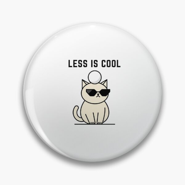 Item preview, Less Is Cool Minimalist Sunglasses Cat designed and sold by GiggleInkTees.