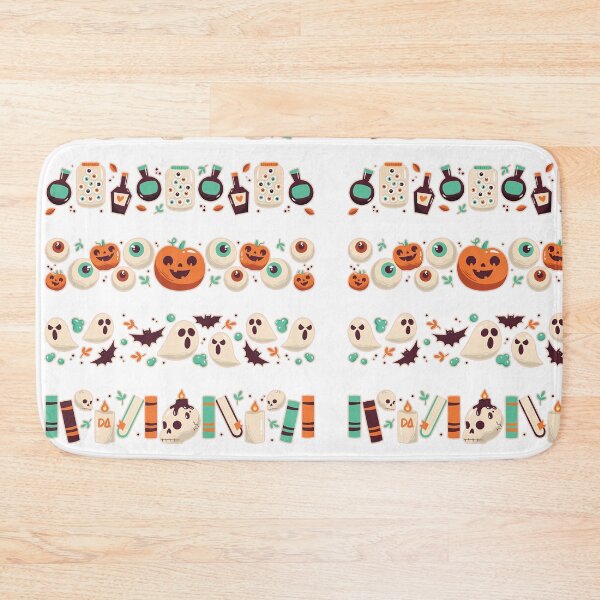 Item preview, Cute Spooky Halloween Border Clip Art Set Kawaii Ghost Pumpkin Graphic designed and sold by DesignArtist.ia.