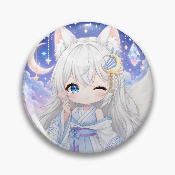 Item preview, Silver Moon Fox Princess designed and sold by AmberMoonNotes.