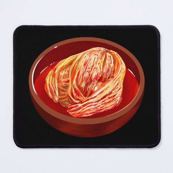Item preview, Watercolor Korean Kimchi in a brown bowl designed and sold by Rin_Art.
