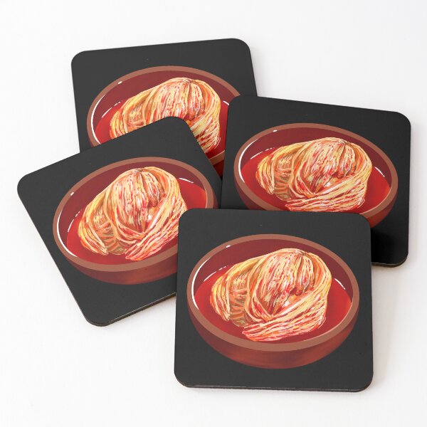Item preview, Watercolor Korean Kimchi in a brown bowl designed and sold by Rin_Art.