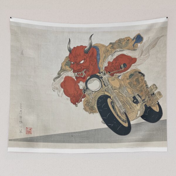 Item preview, Red Demon on Motorcycle designed and sold by lautir.