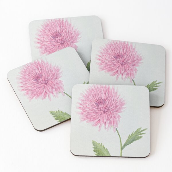 Item preview, Soft Radiance – Pink Chrysanthemum Watercolor designed and sold by MiniRadiance.