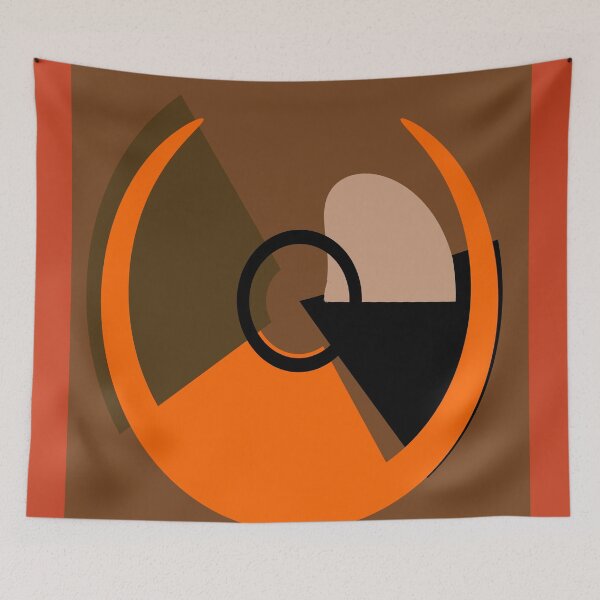 Item preview, Geometric Brown and Orange Abstraction designed and sold by Elaine M Hayward .