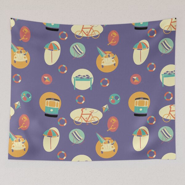 Item preview, Summer Scenes - Alexandria 1970's (blue) designed and sold by Qousqoza7.