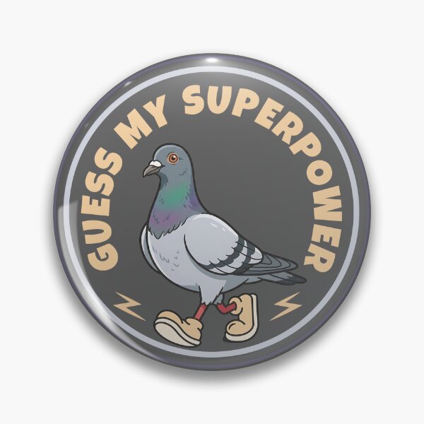 Item preview, Guess My Superpower Funny Pigeon Graphic Design designed and sold by PrintandJoy.