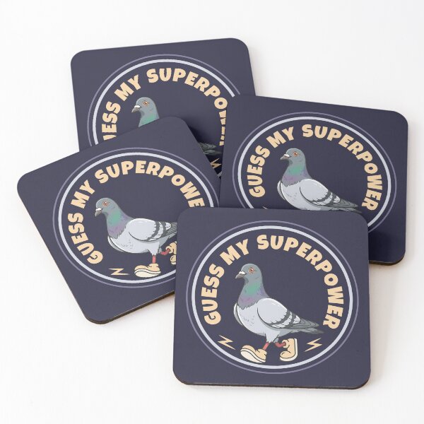 Item preview, Guess My Superpower Funny Pigeon Graphic Design designed and sold by PrintandJoy.