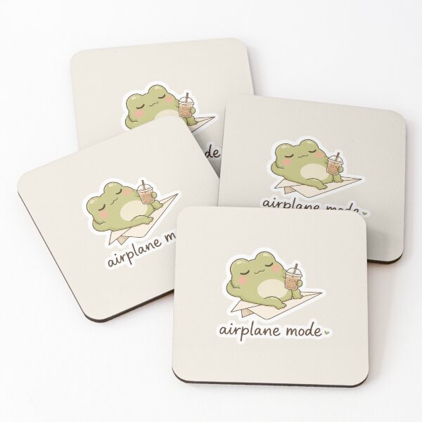 Item preview, Airplane Mode Frog Sticker – Cute Cozy Frog Meme designed and sold by Digital_products_0111.