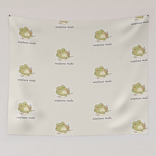 Item preview, Airplane Mode Frog Sticker – Cute Cozy Frog Meme designed and sold by Digital_products_0111.