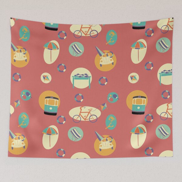 Item preview, Summer Scenes - Alexandria 1970's (reddish pink) designed and sold by Qousqoza7.