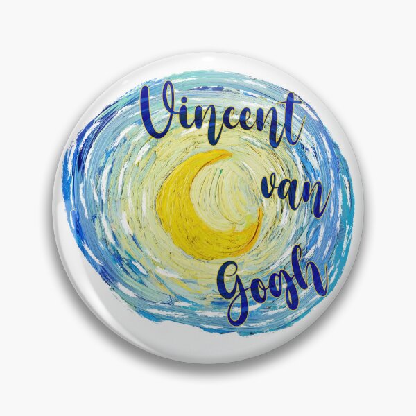 Item preview, Vincent van Gogh Typography Inside Starry Night Moon – Art Lover Design designed and sold by EmeraldeaArt.