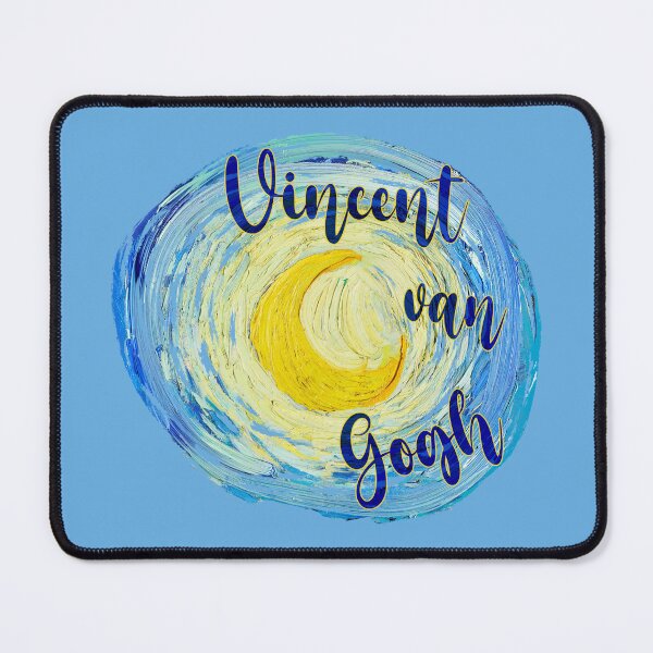 Item preview, Vincent van Gogh Typography Inside Starry Night Moon – Art Lover Design designed and sold by EmeraldeaArt.