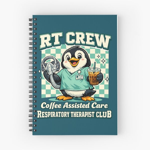Item preview, Funny Penguin Respiratory Therapist Shirt – RT Crew Coffee Assisted Care Cute Medical Mascot Retro Checkered Graphic Tee designed and sold by ClinicalHubs.