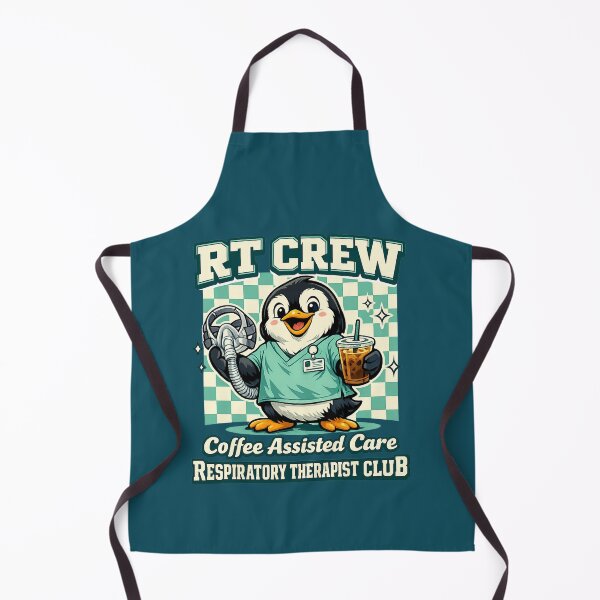 Item preview, Funny Penguin Respiratory Therapist Shirt – RT Crew Coffee Assisted Care Cute Medical Mascot Retro Checkered Graphic Tee designed and sold by ClinicalHubs.