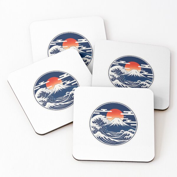 Item preview, Minimal Fuji Wave Japanese Emblem designed and sold by NeoSakura.