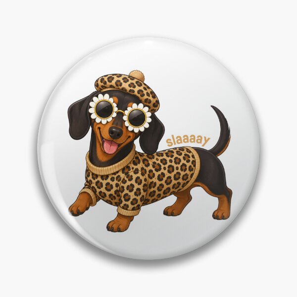 Item preview, Cute Fashion Dachshund Dog with Daisy Sunglasses designed and sold by Serenity2Co.