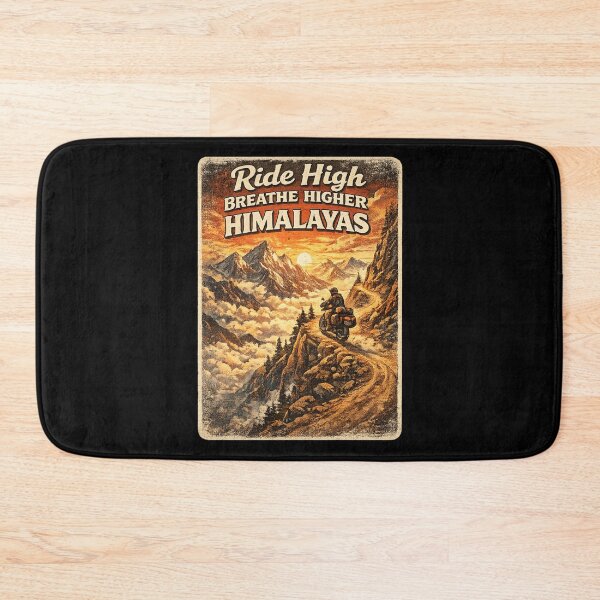 Item preview, Ride High Breathe Higher Himalayas Retro Motorcycle Shirt | Vintage Himalayan Adventure Rider Design designed and sold by Globalcitytees.