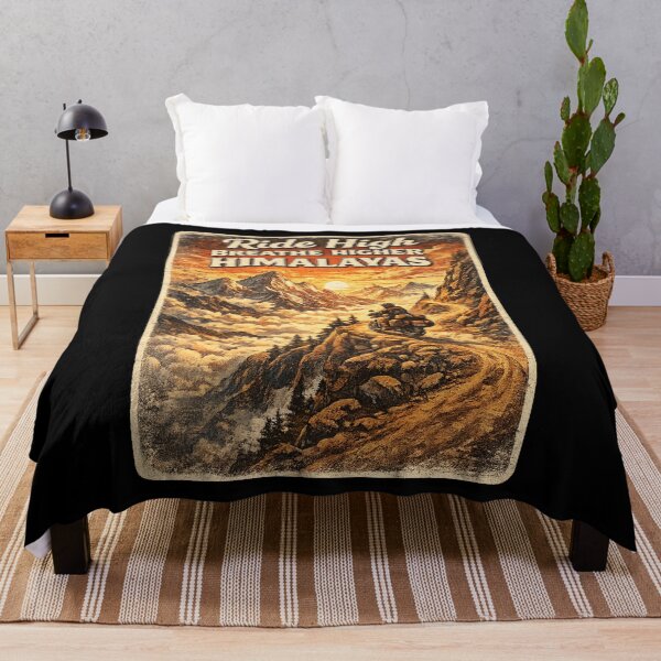 Item preview, Ride High Breathe Higher Himalayas Retro Motorcycle Shirt | Vintage Himalayan Adventure Rider Design designed and sold by Globalcitytees.