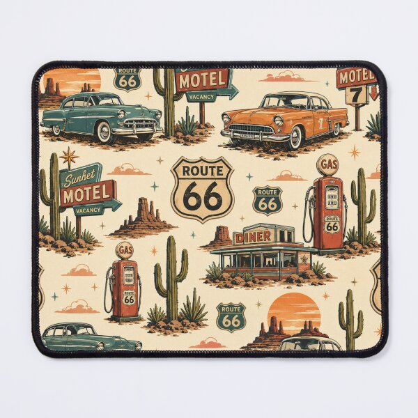 Item preview, Retro Route 66 Desert Pattern designed and sold by PamLeeDesign.