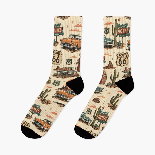 Item preview, Retro Route 66 Desert Pattern designed and sold by PamLeeDesign.
