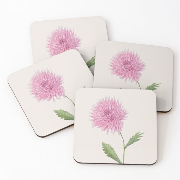 Item preview, Soft Radiance – Pink Chrysanthemum Watercolor designed and sold by MiniRadiance.