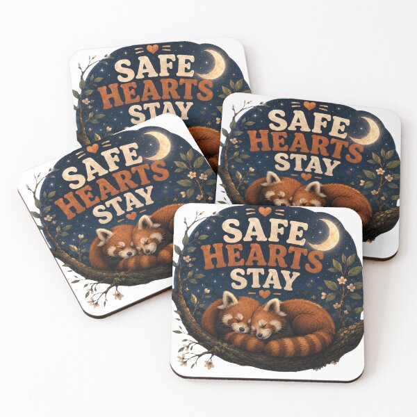 Item preview, Safe Hearts Stay, Cozy Romantic Healing Aesthetic Design designed and sold by JagrDesigns.