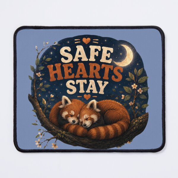 Item preview, Safe Hearts Stay, Cozy Romantic Healing Aesthetic Design designed and sold by JagrDesigns.