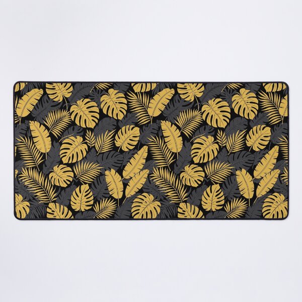 Item preview, Gold Luxury Tropical Leaves - Elegant Black Monstera Pattern designed and sold by FlatInkStudio.