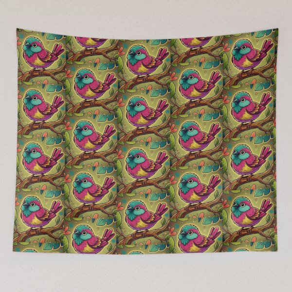 Item preview, Colorful Fantasy Bird – Whimsical Nature Design designed and sold by Dogandesighn.