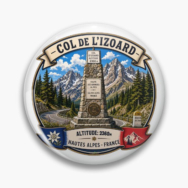Item preview, Col d'Izoard France Sticker TShirt 05 designed and sold by OuterShellUK.