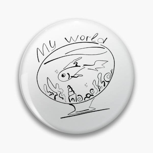 Item preview, My World Fish Bowl Doodle Art designed and sold by NayaChu.