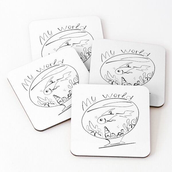 Item preview, My World Fish Bowl Doodle Art designed and sold by NayaChu.