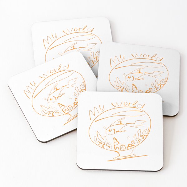 Item preview, My World Fish Bowl Doodle Art designed and sold by NayaChu.