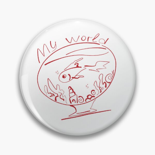 Item preview, My World Fish Bowl Doodle Art designed and sold by NayaChu.