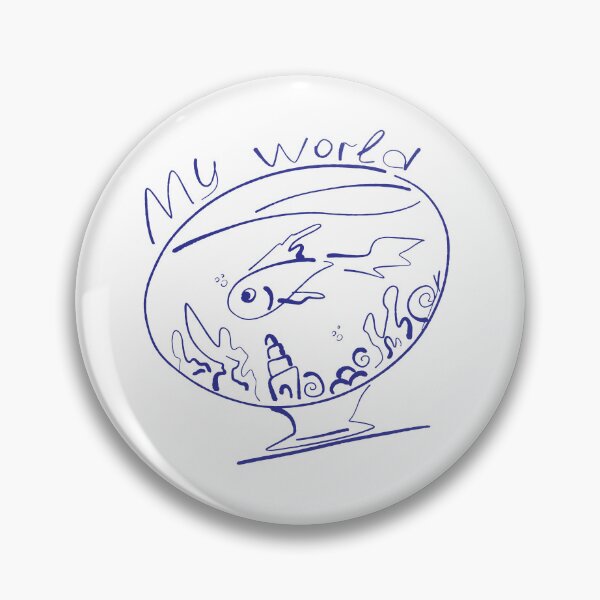 Item preview, My World Fish Bowl Doodle Art designed and sold by NayaChu.