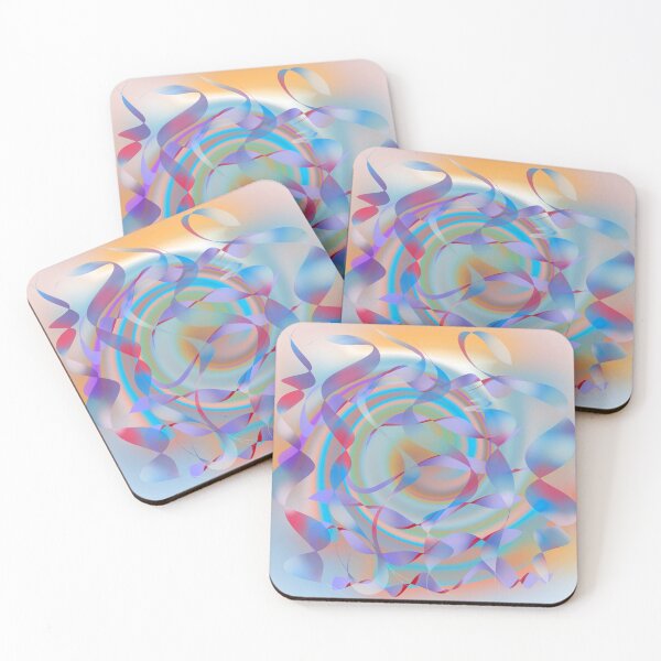 Item preview, Vibrant  whirlwind intertwining  waves abstract art. designed and sold by simplyart767.